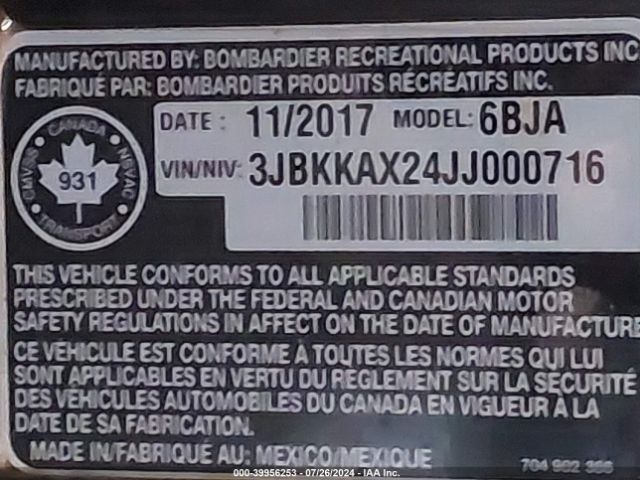 2018 CAN-AM COMMANDER 3JBKKAX24JJ000716 Photo 9