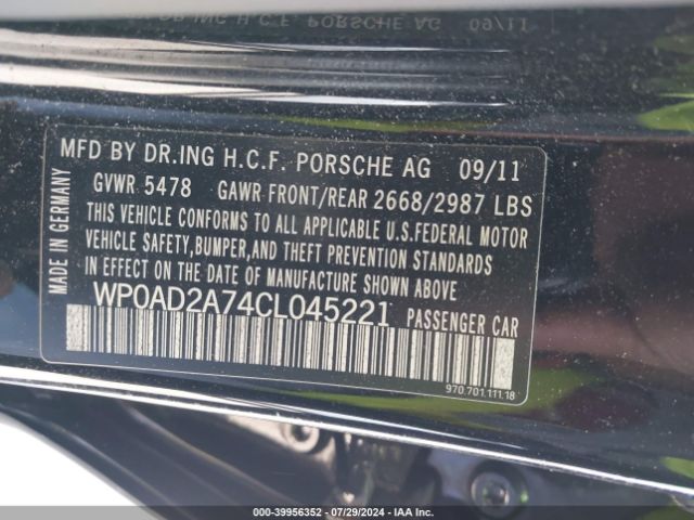 2012 PORSCHE PANAMERA HYBRID WP0AD2A74CL045221 Photo 8