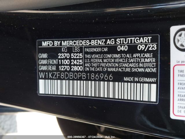 W1KZF8DB0PB186966 Mercedes-Benz E 350