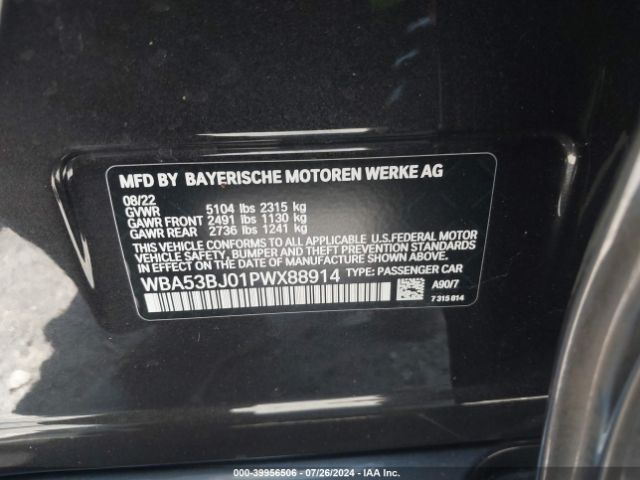 WBA53BJ01PWX88914 BMW 540 I