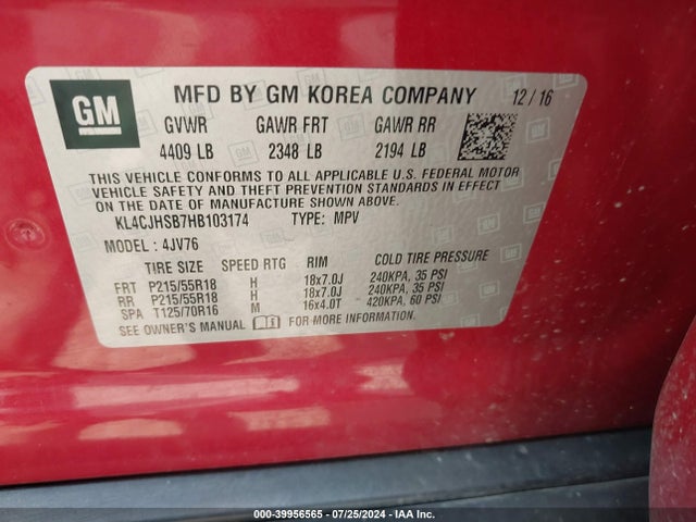 Buick Encore Premium 2017 KL4CJHSB7HB103174 Image 9