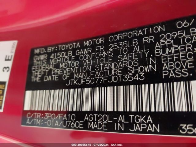 JTKJF5C77FJ013543 Scion Tc Release Series 9.0