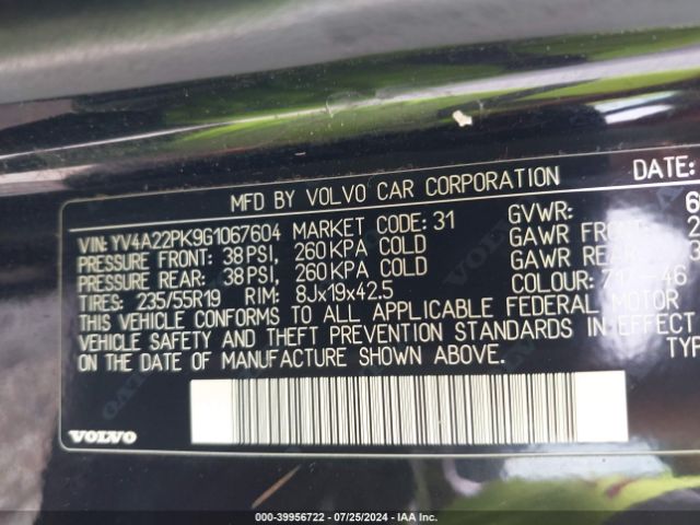 YV4A22PK9G1067604 Volvo Xc90 T6 Momentum