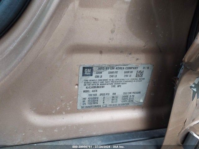 Buick Encore Preferred 2018 KL4CJASB9JB632381 Image 9