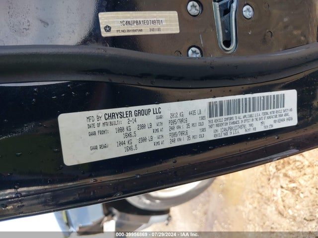 1C4NJPBA1ED749701 Jeep Patriot Sport