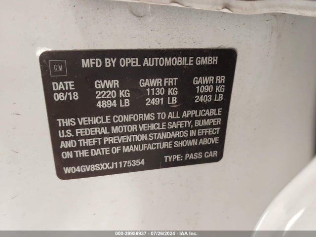 W04GV8SXXJ1175354 Buick Regal Tourx Essence