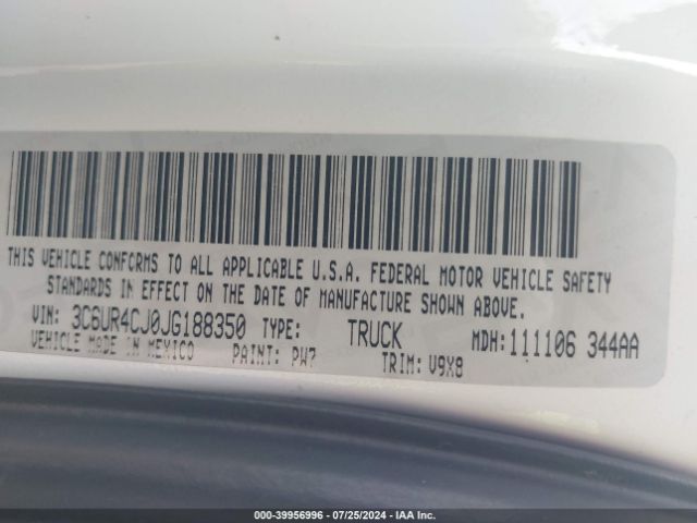 3C6UR4CJ0JG188350 RAM 2500