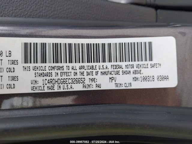 1C4RDHDG6EC326652 Dodge DURANGO LIMITED