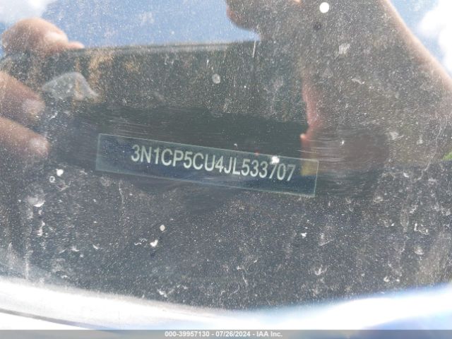 3N1CP5CU4JL533707 Nissan KICKS SV