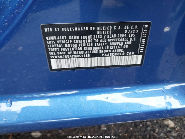 3VW5M7BU4PM059866 Volkswagen Jetta 1.5t S