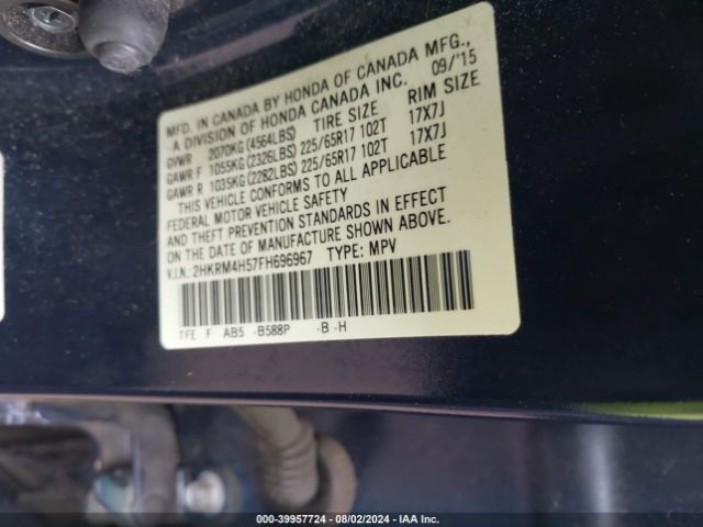 2HKRM4H57FH696967 Honda CR-V EX