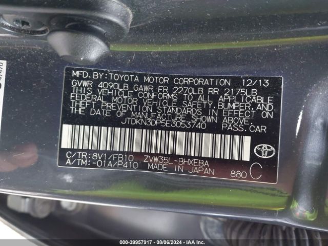 JTDKN3DP5E3053740 Toyota Prius Plug-in Advanced