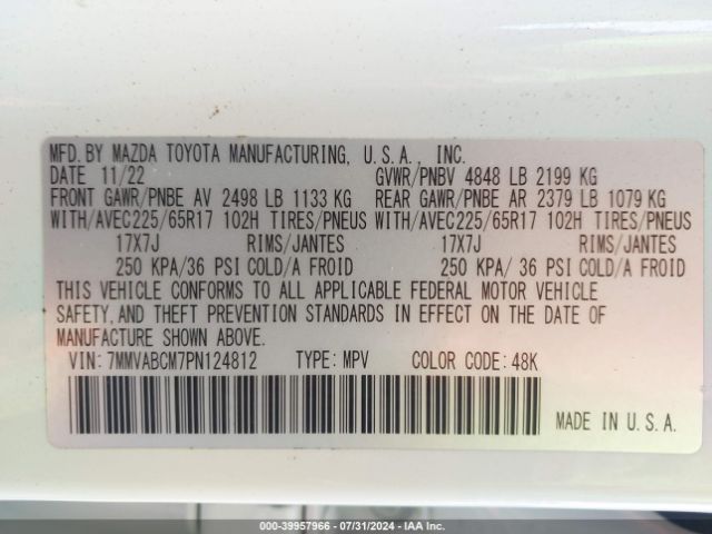 7MMVABCM7PN124812 Mazda Cx-50 2.5 S Preferred Plus