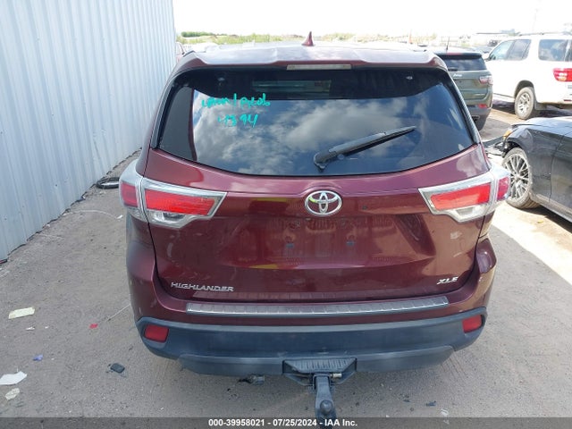 Toyota Highlander Xle V6 2015 5TDKKRFHXFS044162 Image 16
