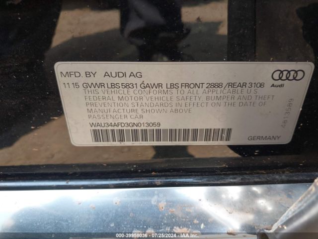 WAU34AFD3GN013059 Audi A8 L 3.0t