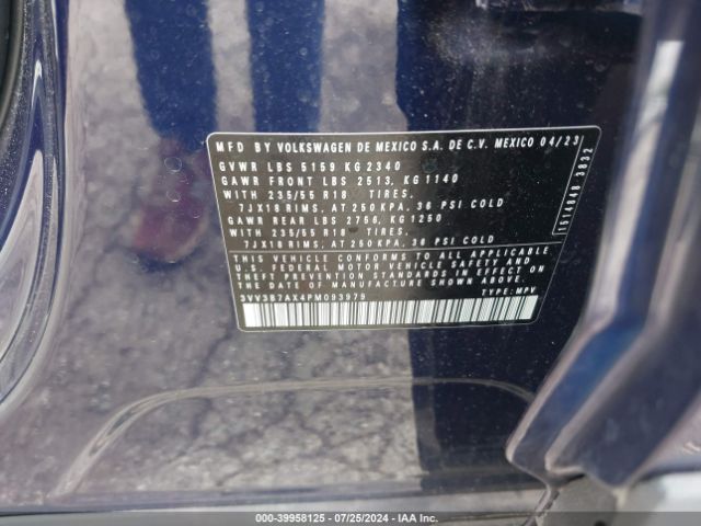 3VV3B7AX4PM093979 Volkswagen Tiguan 2.0t Se