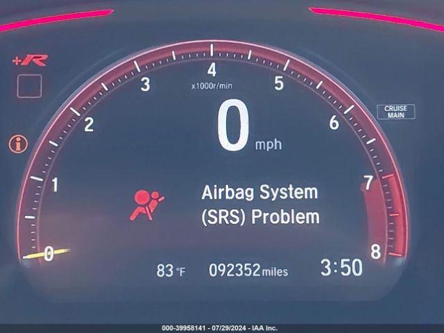 SHHFK8G78KU206367 Honda Civic Type R Touring