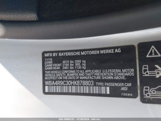 WBA4R9C30HK878803 BMW 430i Xdrive