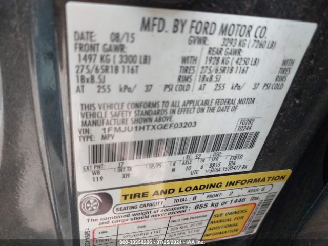 1FMJU1HTXGEF03203 Ford Expedition Xlt