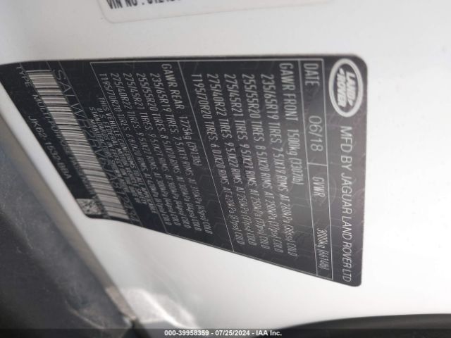 SALWR2RV6JA812434 Land Rover Range Rover Sport Hse