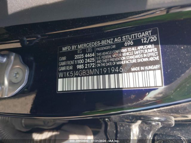2021 MERCEDES-BENZ CLA 250 W1K5J4GB3MN191946 Photo 8