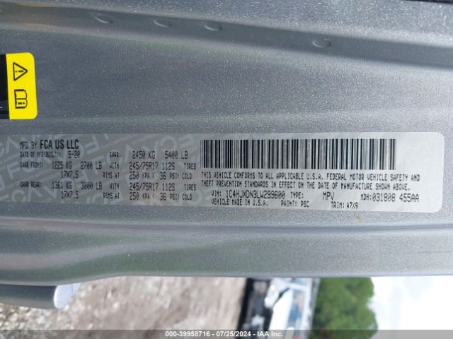 1C4HJXDN3LW299600 Jeep Wrangler Unlimited Sport S 4x4