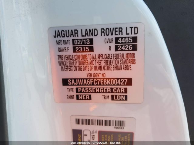 SAJWA6FC7E8K00427 Jaguar F-TYPE S