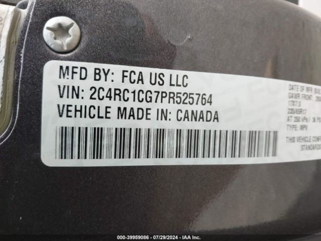 2C4RC1CG7PR525764 Chrysler Voyager Lx