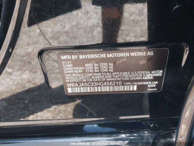 WBAJA5C33HG456210 BMW 530I