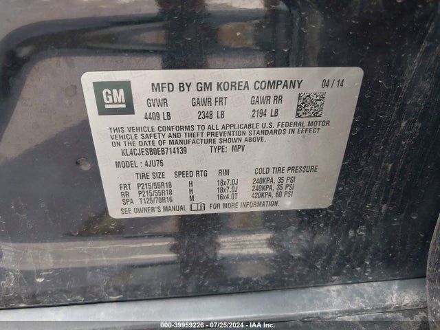 Buick Encore 2014 KL4CJESB0EB714139 Image 9