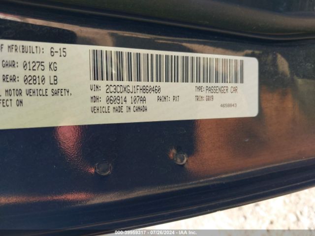 2C3CDXGJ1FH860460 Dodge Charger R/t Scat Pack