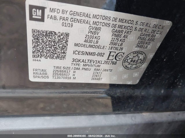 GMC Terrain Sle 2019 3GKALTEV1KL281768 Image 9
