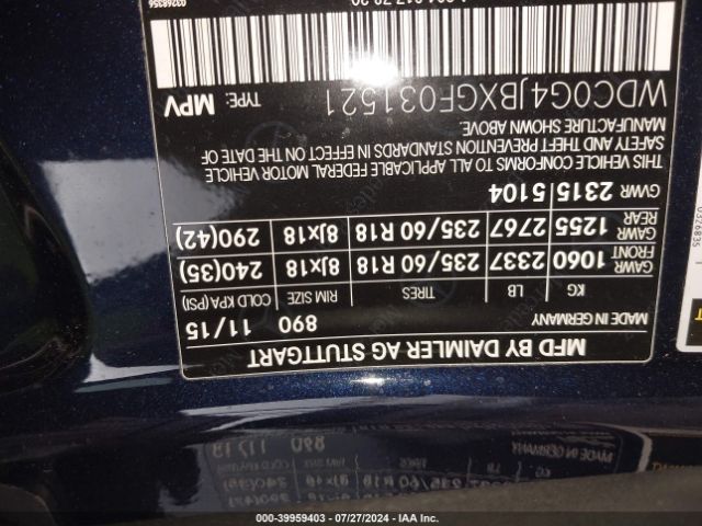 WDC0G4JBXGF031521 Mercedes-Benz GLC 300