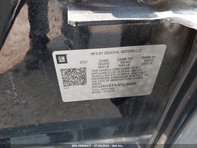 Chevrolet Malibu 1ls 2018 1G1ZB5ST5JF119000 Image 9