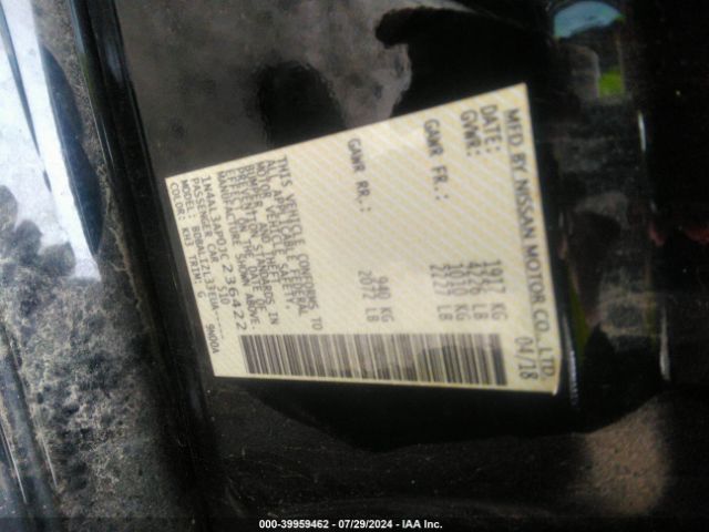 1N4AL3AP0JC236422 Nissan Altima 2.5 Sv