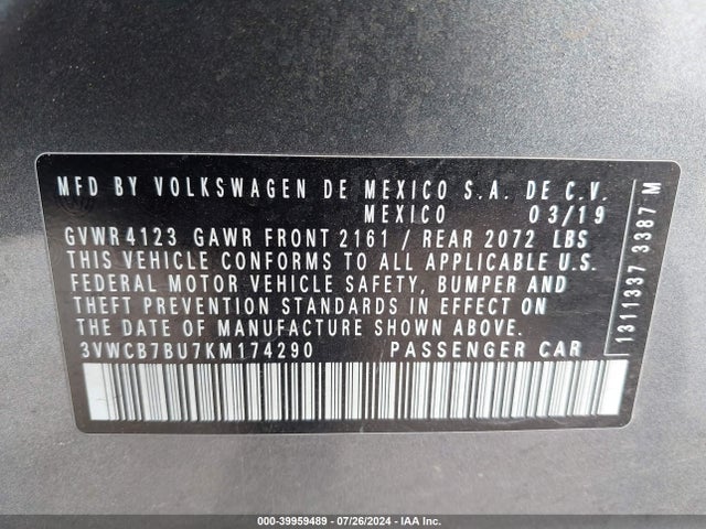 Volkswagen 1.4 tsi 2019 3VWCB7BU7KM174290 Image 25