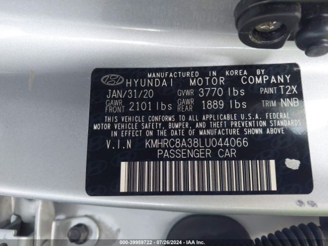 KMHRC8A38LU044066 Hyundai Venue Sel