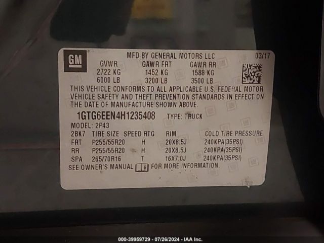 1GTG6EEN4H1235408 GMC Canyon Denali