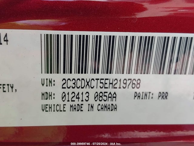 Dodge Charger R/t 100th Anniversary 2014 2C3CDXCT5EH219768 Image 9