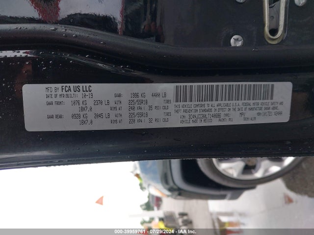 3C4NJCCB0LT140686 Jeep Compass Limited Fwd