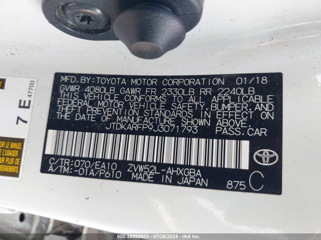Toyota Prius Prime Advanced/plus/premium 2018 JTDKARFP9J3071793 Image 9