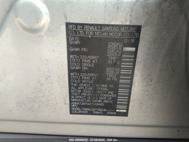 KNMAT2MT4JP548443 Nissan ROGUE SV