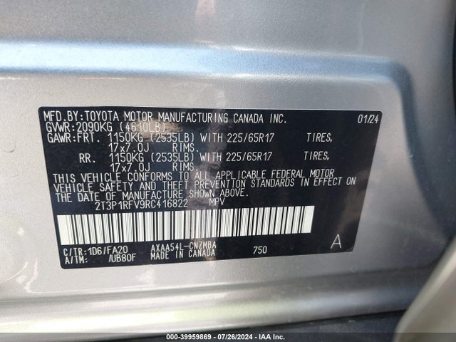 Toyota Rav4 Xle 2024 2T3P1RFV9RC416822 Image 9