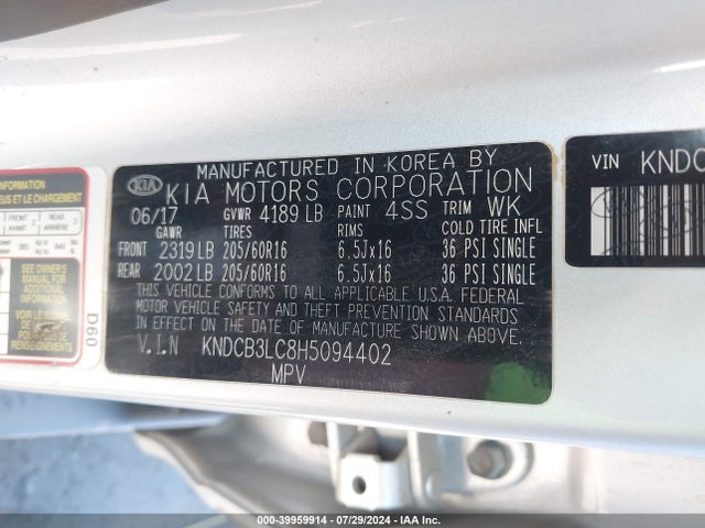 KIA NIRO LX 2017 KNDCB3LC8H5094402 Image 9