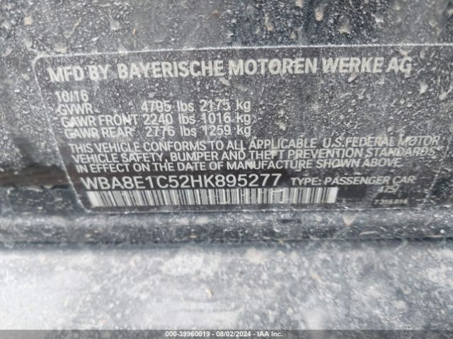 WBA8E1C52HK895277 BMW 330e Iperformance