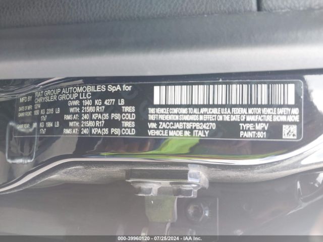 ZACCJABT8FPB24270 Jeep Renegade Latitude