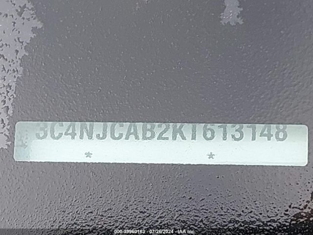 3C4NJCAB2KT613148 Jeep Compass Sport Fwd