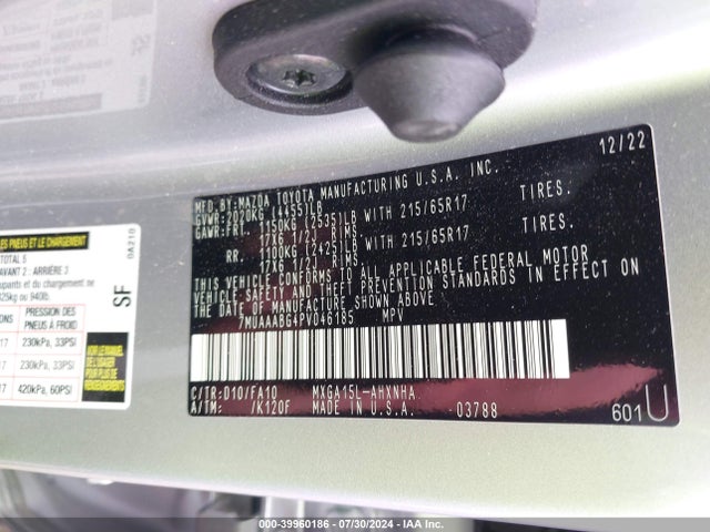 Toyota Corolla Cross L 2023 7MUAAABG4PV046185 Image 9