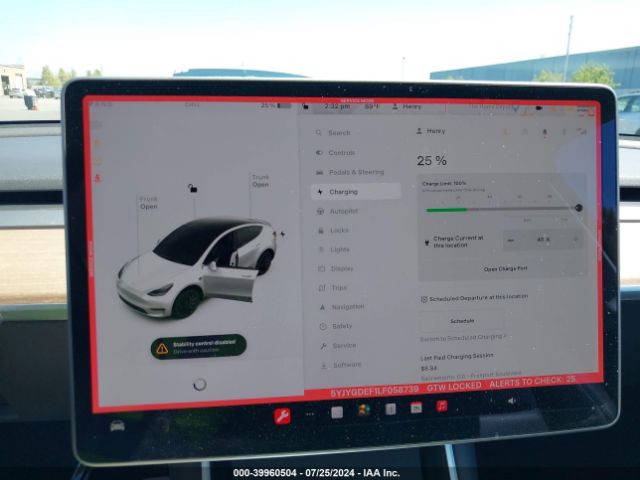 5YJYGDEF1LF058739 Tesla Model Y Long Range Dual Motor All-wheel Drive/performance Dual Motor All-wheel Drive