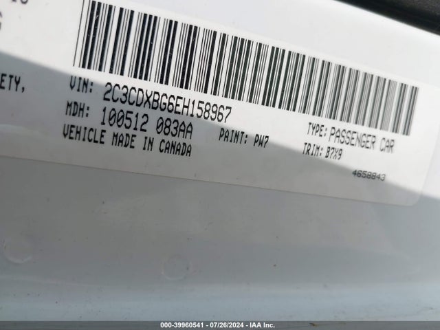 Dodge 2014 2014 2C3CDXBG6EH158967 Image 9
